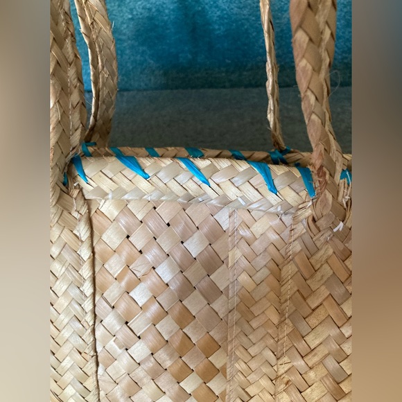 Straw Yoga Beach Tote Bag NAMASTE NWOT Excellent as gift bag vacation bag - Picture 5 of 7